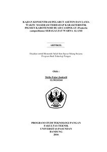 KAJIAN KONSENTRASI PELARUT ASETON DAN LAMA WAKTU MASERASI TERHADAP ...